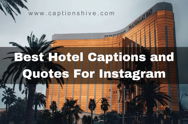 Best Hotel Captions and Quotes For Instagram