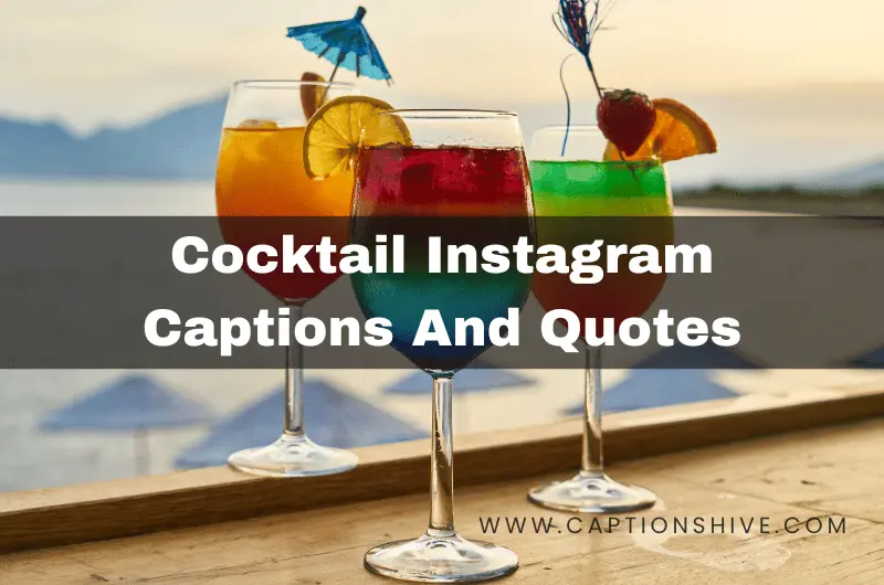 Cocktail Instagram Captions And Quotes