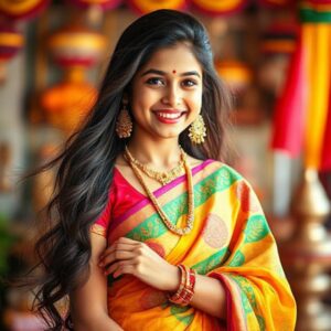 Desi Girl Saree Captions