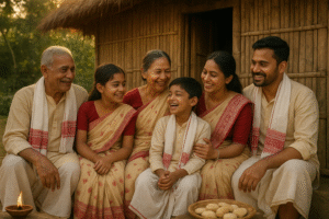 Family and Traditional Assamese Captions
