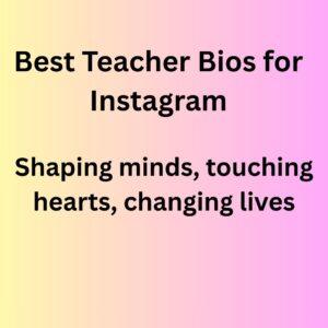 instagram bio for teachers