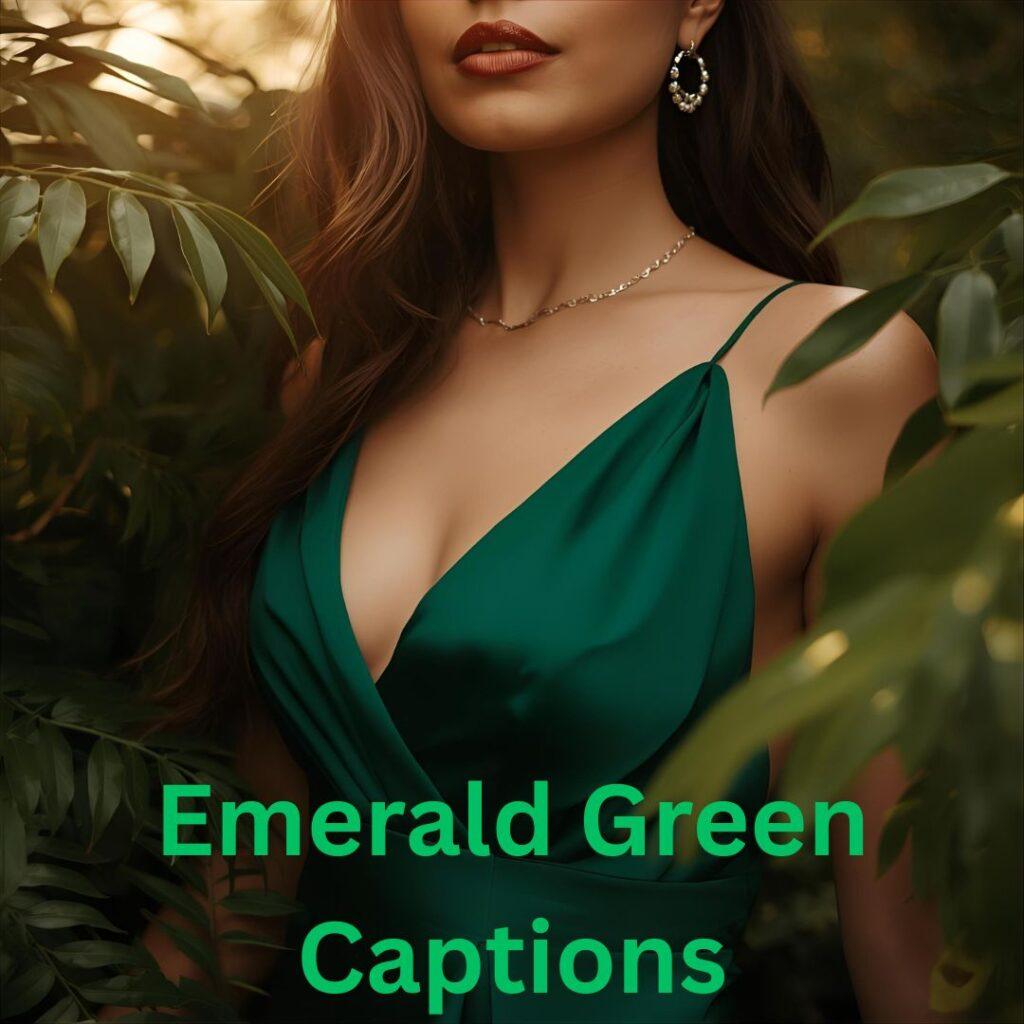 Emerald Green Captions and Quotes