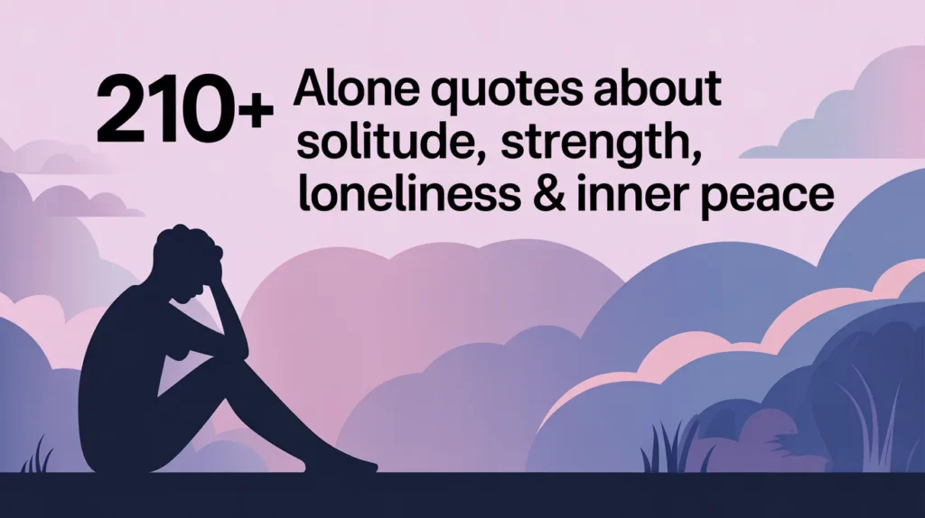 210+ Alone Quotes About Solitude, Strength, Loneliness & Inner Peace