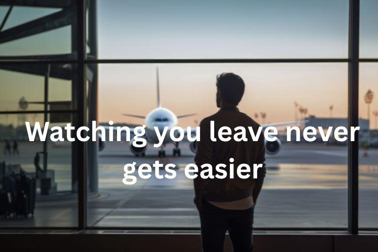 Emotional Airport Goodbye Captions 