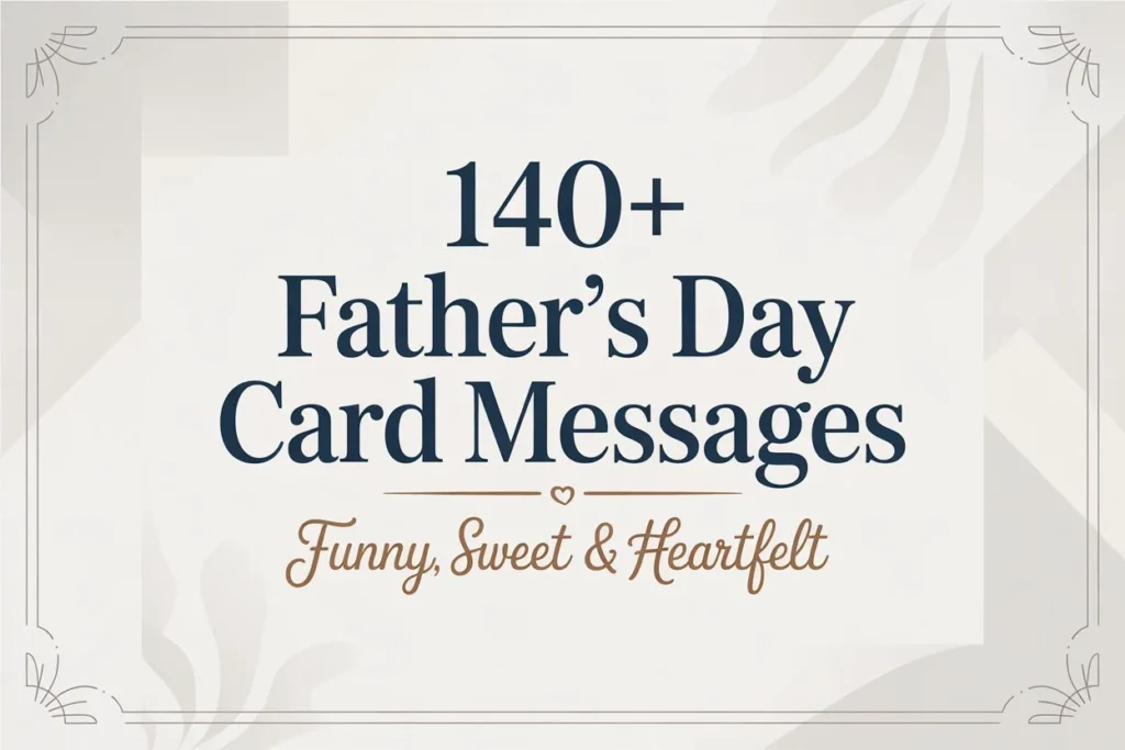 140+ Father's Day Card Messages: Funny, Sweet & Heartfelt