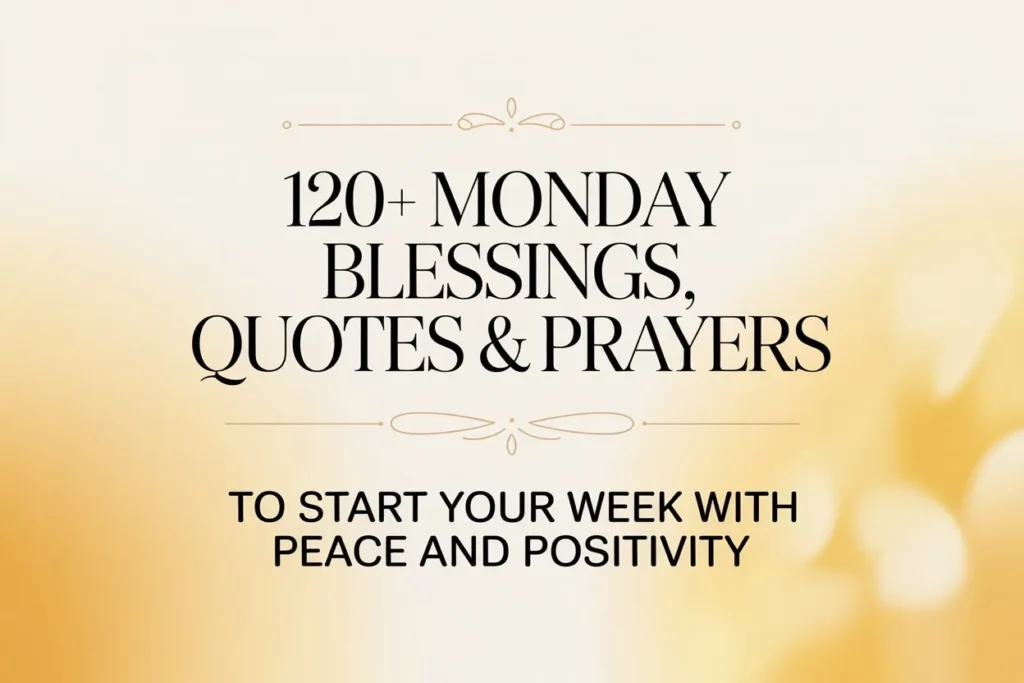 120+ Monday Blessings, Quotes & Prayers to Start Your Week with Peace and Positivity