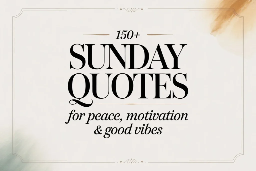 150+ Sunday Quotes for Peace, Motivation & Good Vibes