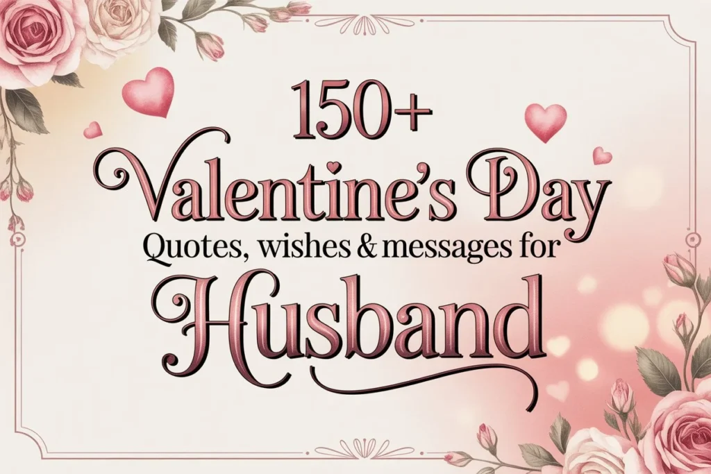 150+ Valentine's Day Quotes, Wishes & Messages for Husband (Romantic, Cute & Funny)
