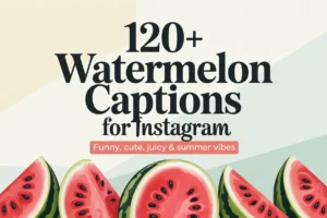 120+ Watermelon Captions for Instagram | Funny, Cute, Juicy & Summer Vibes