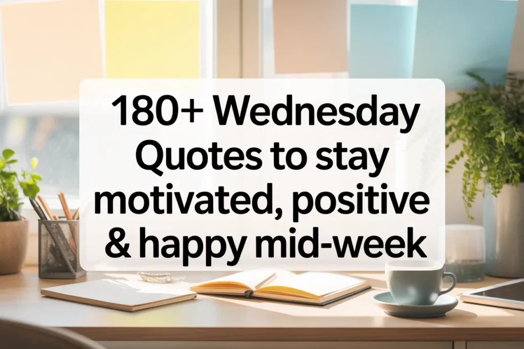 180+ Wednesday Quotes to Stay Motivated, Positive & Happy Mid-Week