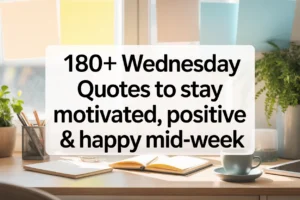 180+ Wednesday Quotes to Stay Motivated, Positive & Happy Mid-Week
