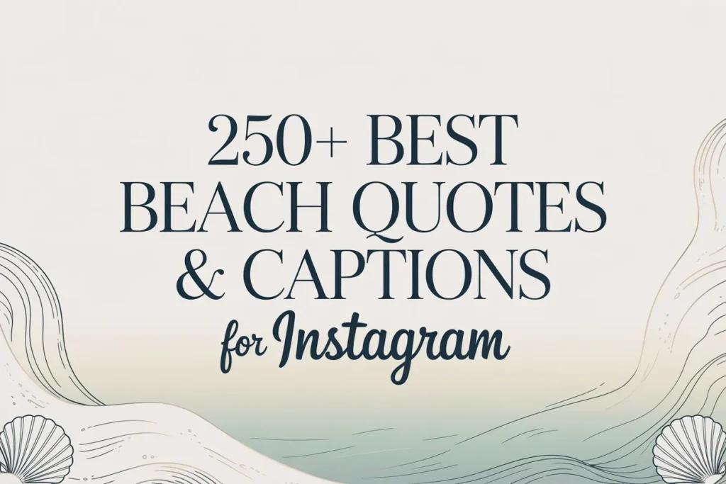 250+ Best Beach Quotes & Captions for Instagram