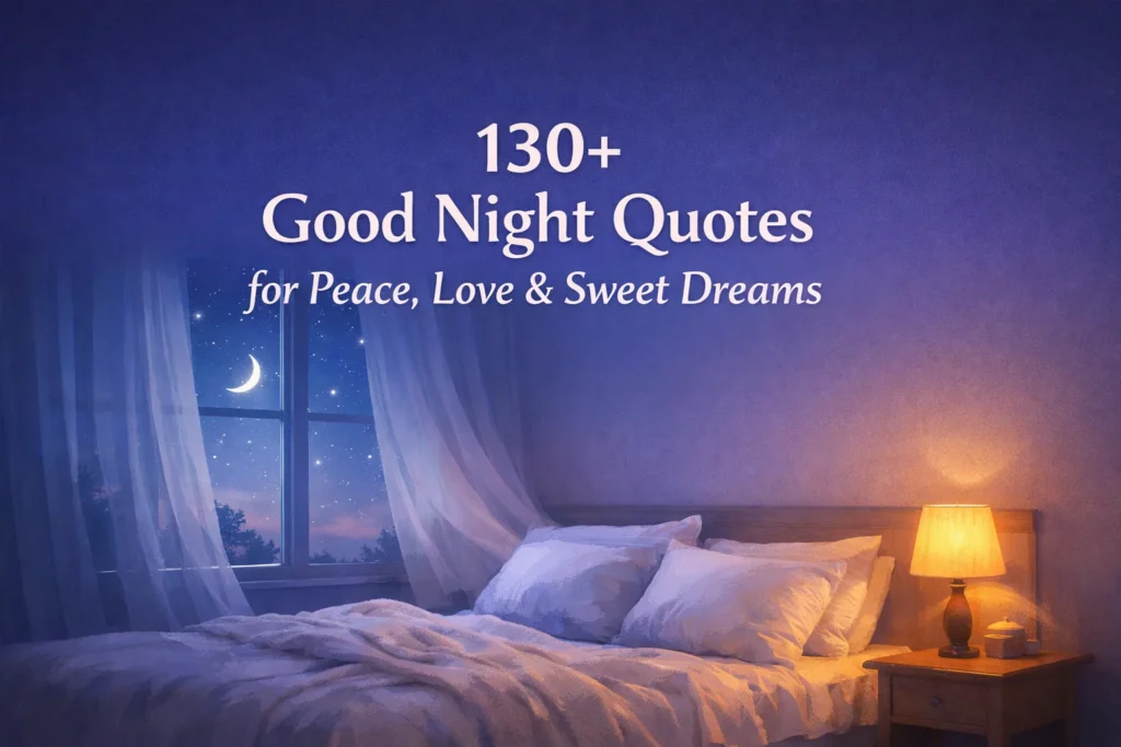 130+ Good Night Quotes for Peace, Love & Sweet Dreams