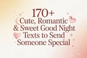 170+ Cute, Romantic & Sweet Good Night Texts to Send Someone Special