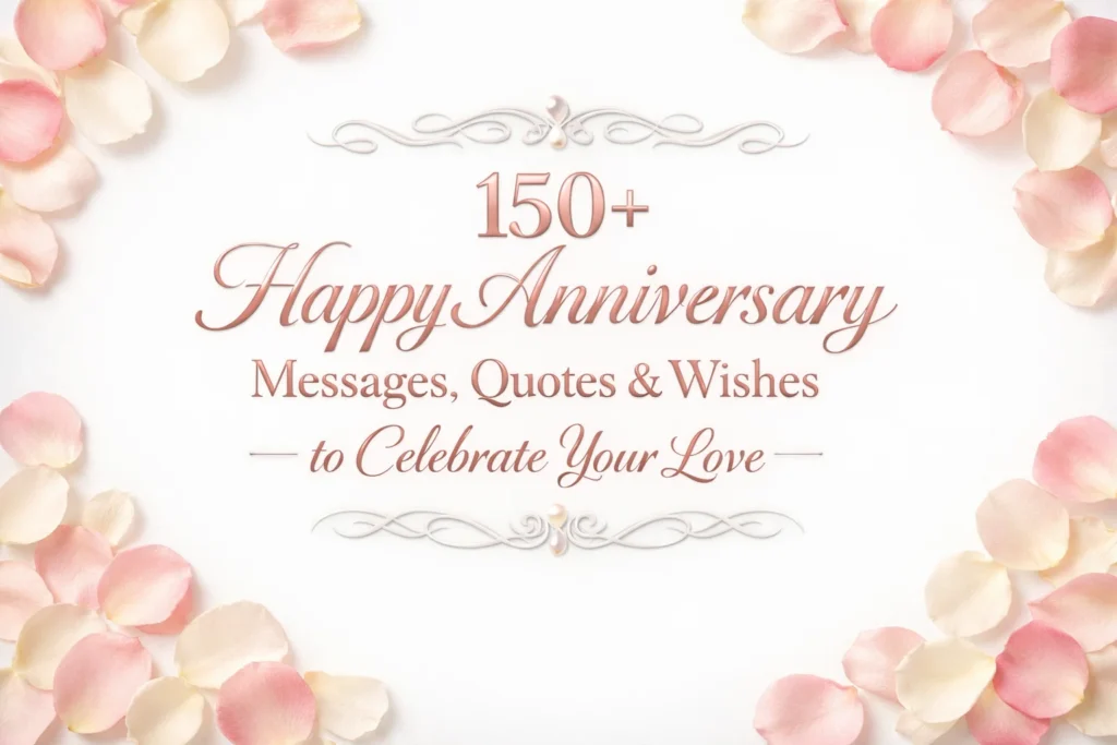 150+ Happy Anniversary Messages, Quotes & Wishes to Celebrate Your Love