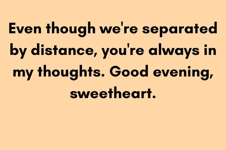 Good Evening Messages for Long-Distance Relationships